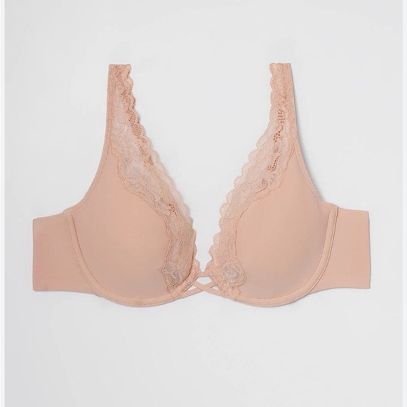 Soma Unlined Lace Trim Plunge Bra - Picture 12 of 13